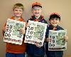 A trio of Liberty Lake-based Cub Scouts visited The Splash recently to learn more about community newspapers. Pictured from left are Peter Fassler, Duncan Vittetoe and Aiden McArdle. All the boys are age 6 and first-graders at Liberty Lake Elementary School.