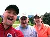Josh, Zak and Bekah Johnson finish up a friendly round at Trailhead Golf Course.